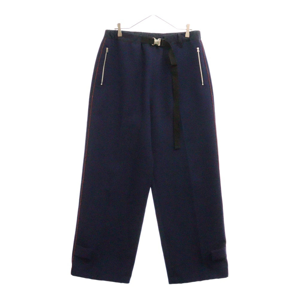 Sacai(サカイ) 22AW 22AWTechnical Jersey Pants 22-02817M テクニカルジャージー ベルテッド スラックスパンツ ネイビー