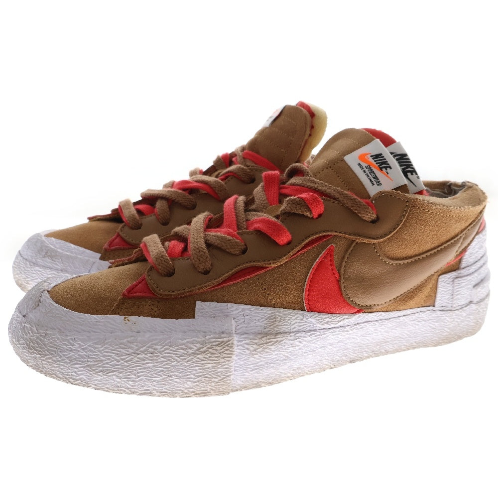 NIKE(ナイキ) ×SACAI BLAZER LOW BRITISH TAN DD1877-200 サカイ ブレーザー ロー ブリティッシュ タン ローカットスニーカー ホワイト/ブラウン US9.5/27.5cm