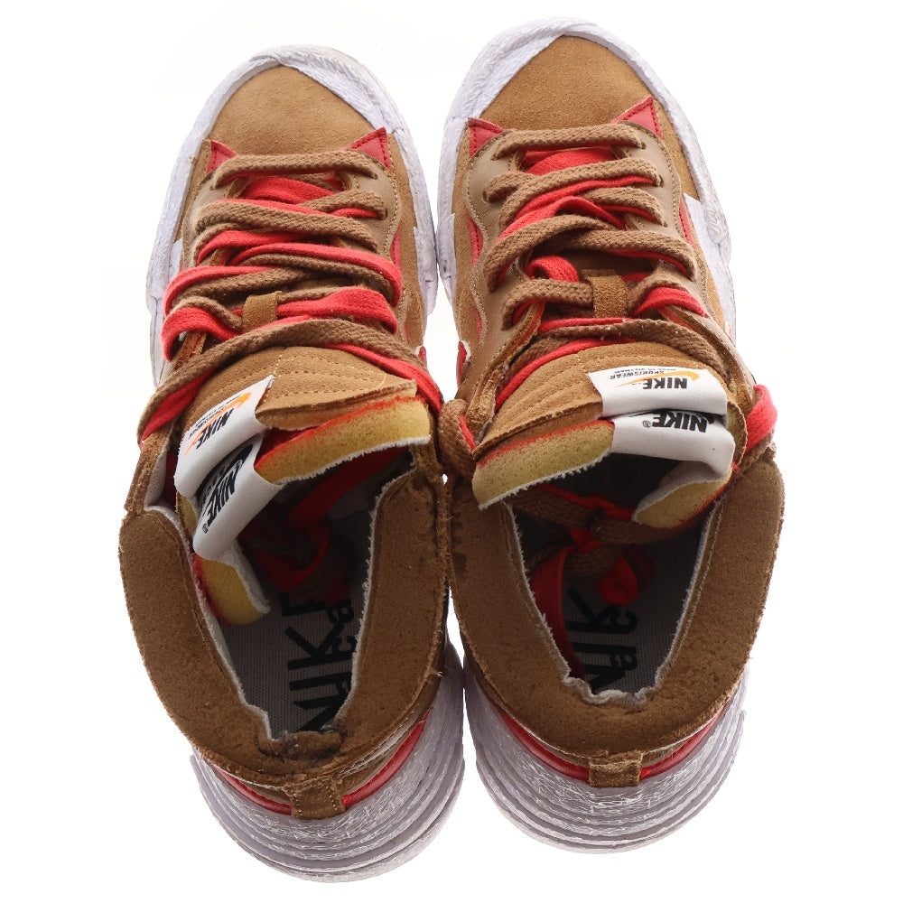 NIKE(ナイキ) ×SACAI BLAZER LOW BRITISH TAN DD1877-200 サカイ ブレーザー ロー ブリティッシュ タン ローカットスニーカー ホワイト/ブラウン US9.5/27.5cm