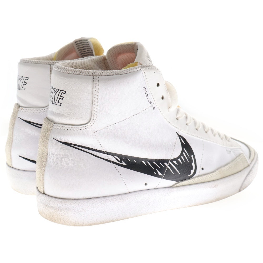 NIKE(ナイキ) BLAZER MID VNTG 77 ブレザー ブラックスケッチ ミッドカッドスニーカー CW7580-101 US10/28.0cm ホワイト