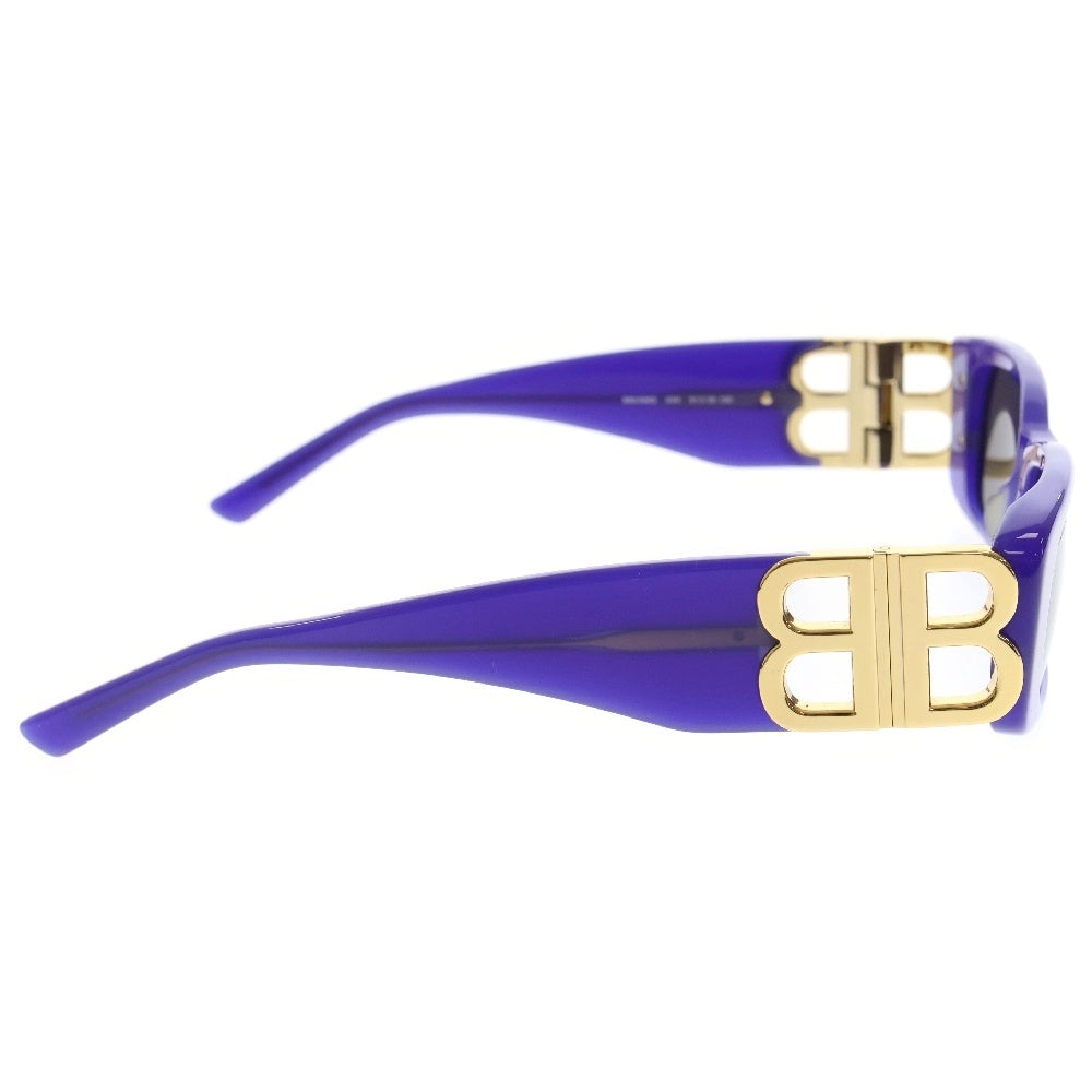 BALENCIAGA(バレンシアガ) BBロゴ スクエアフレーム サングラス 眼鏡 BB0096S パープル