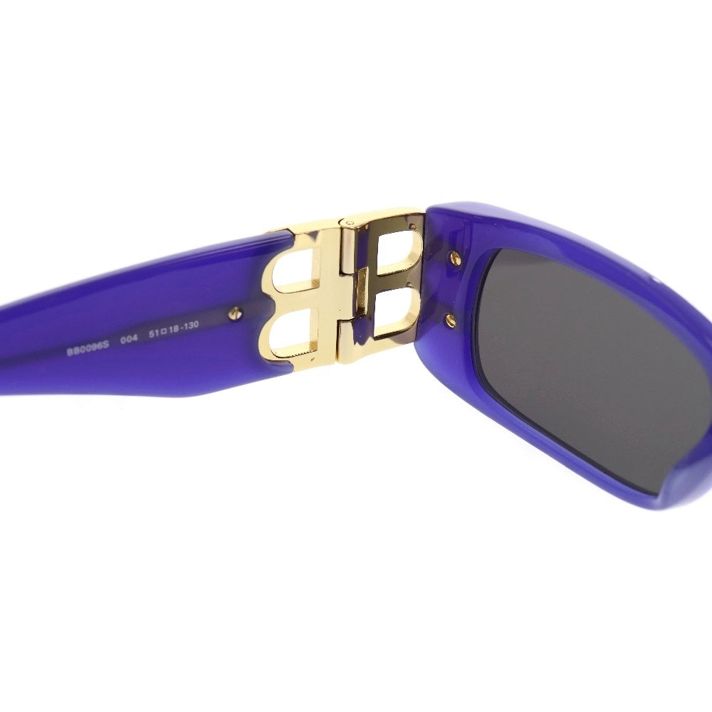 BALENCIAGA(バレンシアガ) BBロゴ スクエアフレーム サングラス 眼鏡 BB0096S パープル