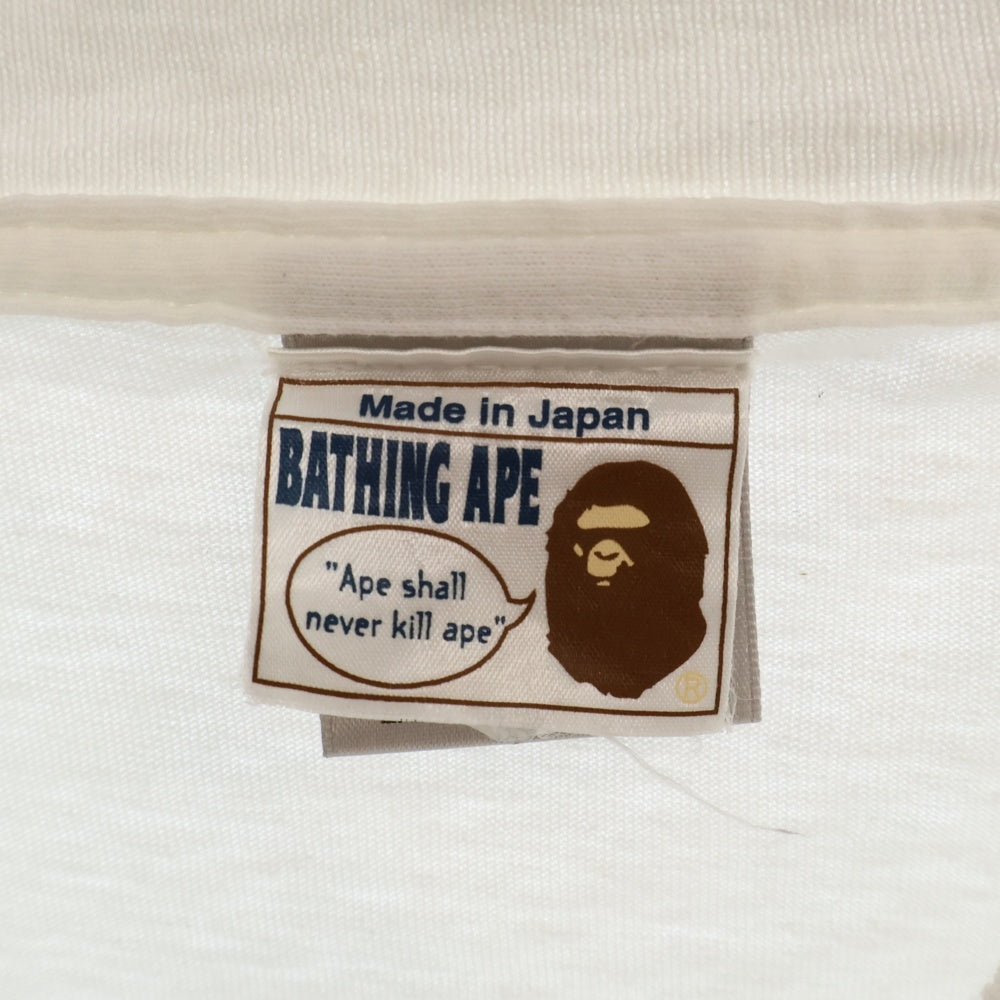 A BATHING APE(アベイシングエイプ) 90S VINTAGE ONEITA タグ APE SHALL NEVER KILL APE プリント 半袖Tシャツ ホワイト