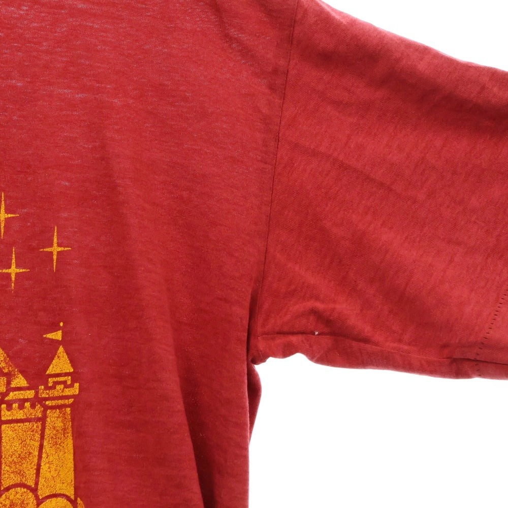 VINTAGE(ヴィンテージ) 80S Disneyland シンデレラ城ロゴプリント クルーネック半袖Tシャツ