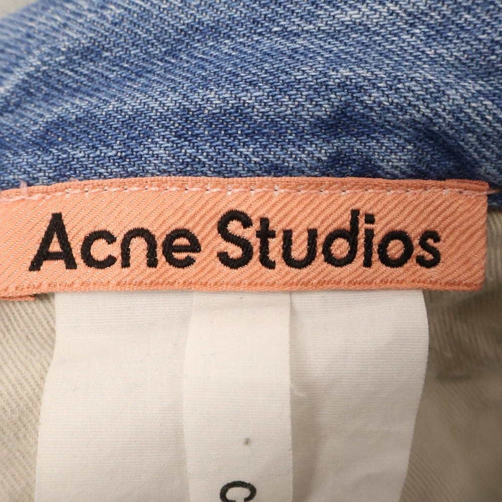 Acne Studios(アクネ ストゥディオズ) 2021 penicillin ルーズフィットジーンズ ダメージ加工 ペニシリンデニムパンツ インディゴ レディース