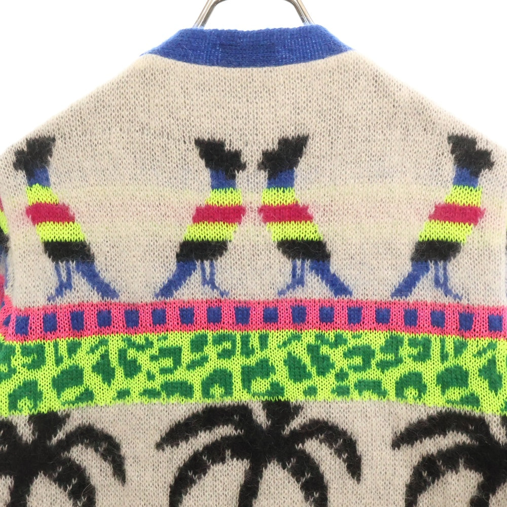 SAINT LAURENT PARIS(サンローランパリ) Jacquard Mohair Dinosaur Cardigan 408949 Y1XI2 ジャカードモヘアダイナソーカーディガン マルチ
