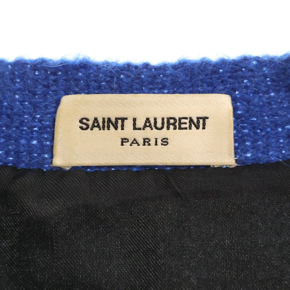 SAINT LAURENT PARIS(サンローランパリ) Jacquard Mohair Dinosaur Cardigan 408949 Y1XI2 ジャカードモヘアダイナソーカーディガン マルチ