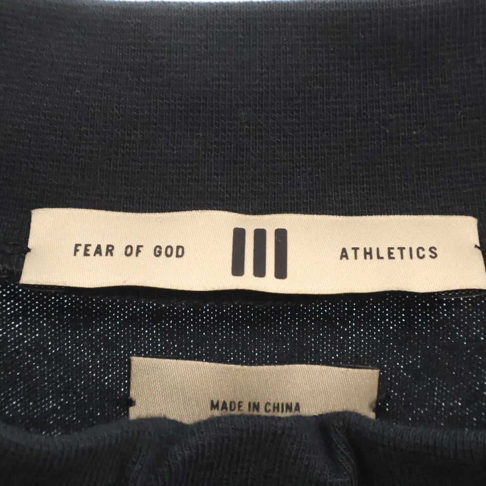 FEAR OF GOD(フィアオブゴッド) x adidas Athletics Heavy Jersey 3/4 Mock Tee アディダス フィア オブ ゴッド アスレチックス ヘビー ジャージー 3/4 モック 半袖Tシャツ カットソー ブラック