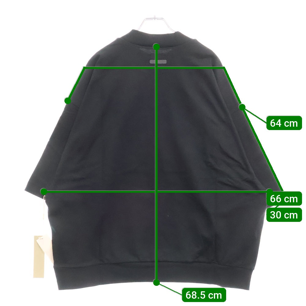 FEAR OF GOD(フィアオブゴッド) x adidas Athletics Heavy Jersey 3/4 Mock Tee アディダス フィア オブ ゴッド アスレチックス ヘビー ジャージー 3/4 モック 半袖Tシャツ カットソー ブラック
