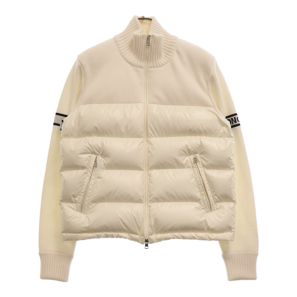 MONCLER(モンクレール) CARDIGAN TRICOT トリコット ニット切り替えダウンジャケット ホワイト