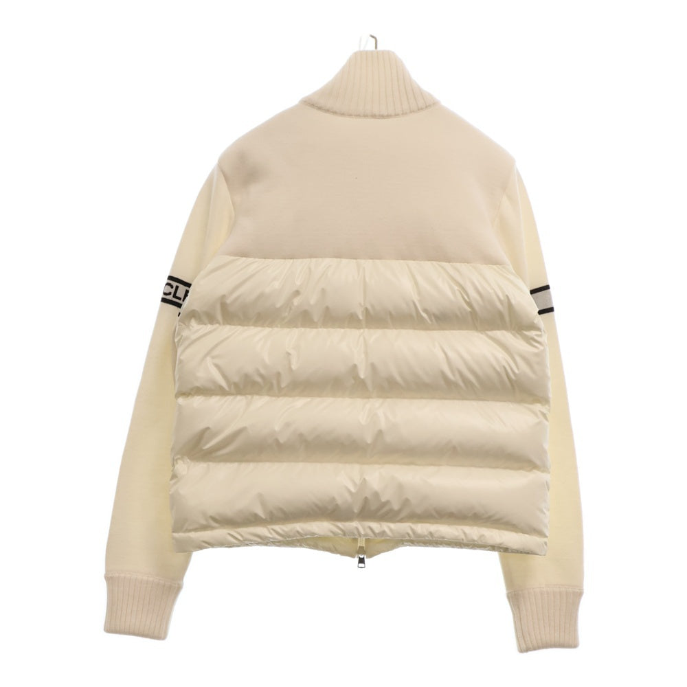 MONCLER(モンクレール) CARDIGAN TRICOT トリコット ニット切り替えダウンジャケット ホワイト