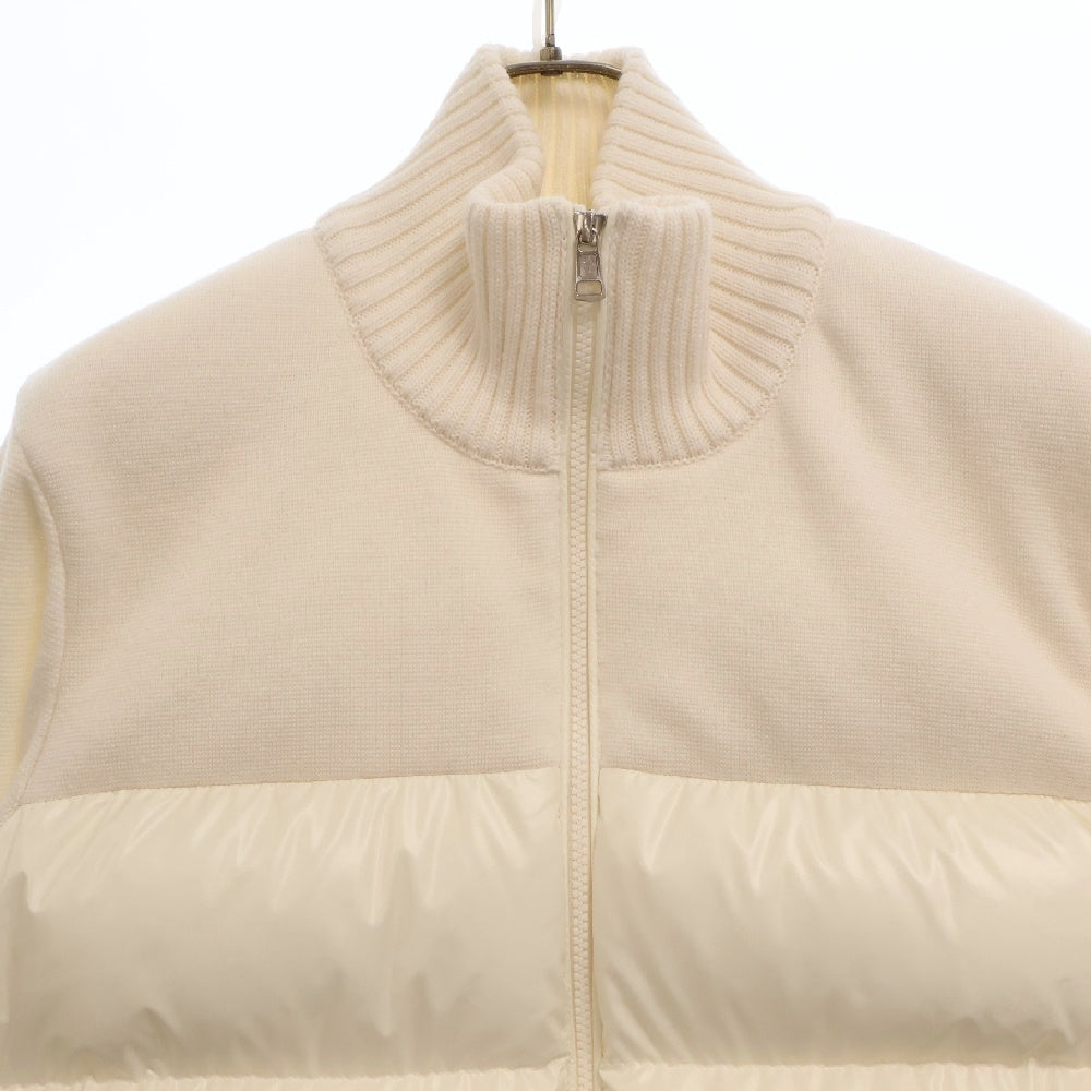 MONCLER(モンクレール) CARDIGAN TRICOT トリコット ニット切り替えダウンジャケット ホワイト