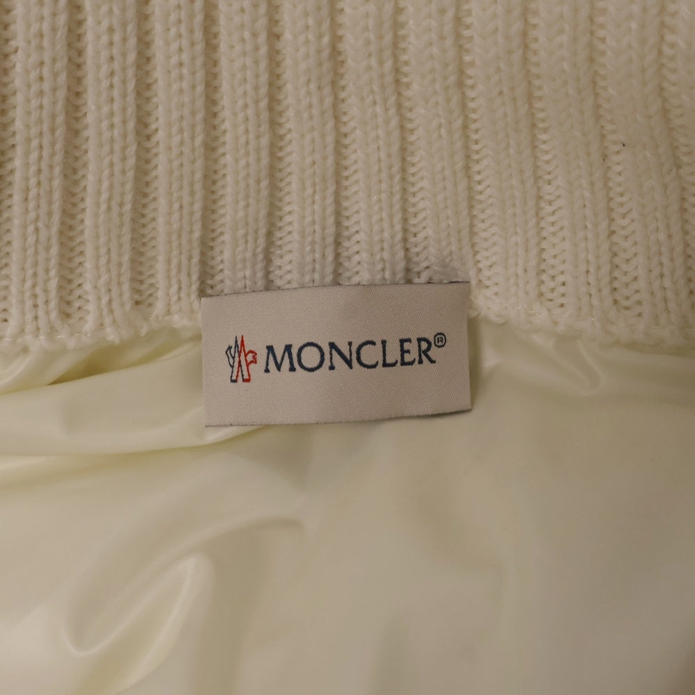 MONCLER(モンクレール) CARDIGAN TRICOT トリコット ニット切り替えダウンジャケット ホワイト