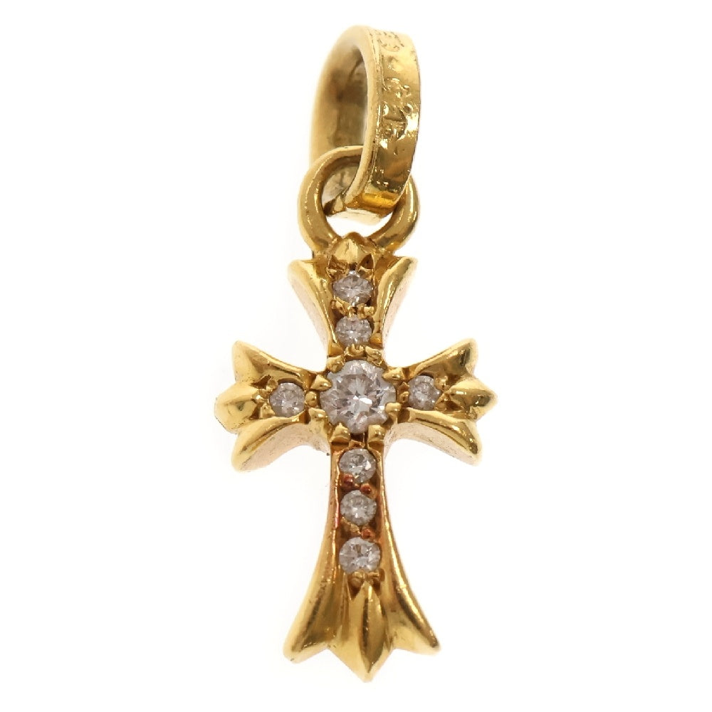 CHROME HEARTS(クロムハーツ) 22K CRS BBYFAT P/DIA ベイビーファットクロス PAVEダイヤ ペンダントトップ ゴールド BCA035