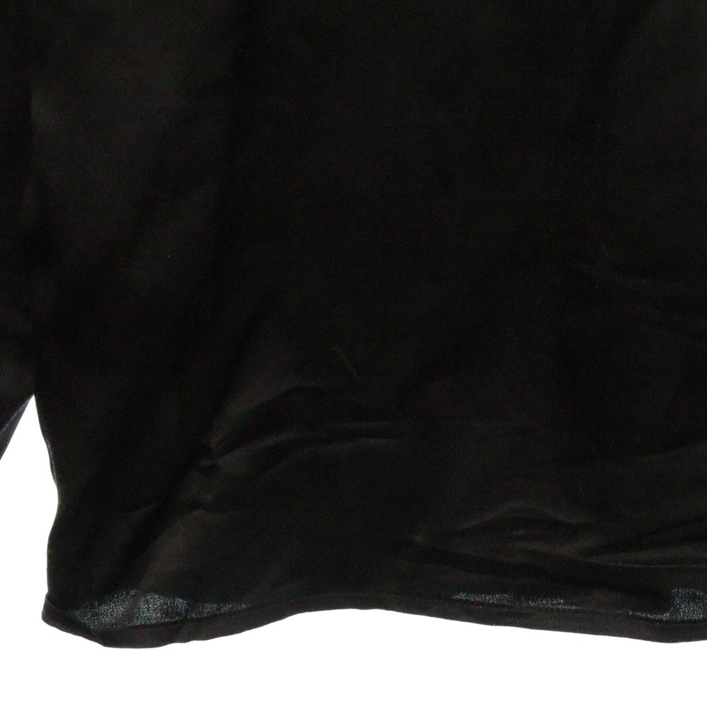 SAINT LAURENT PARIS(サンローランパリ) 23SS ヴァルーズ プルオーバー長袖スキッパーシャツ シルク ブラック 733571 Y900R