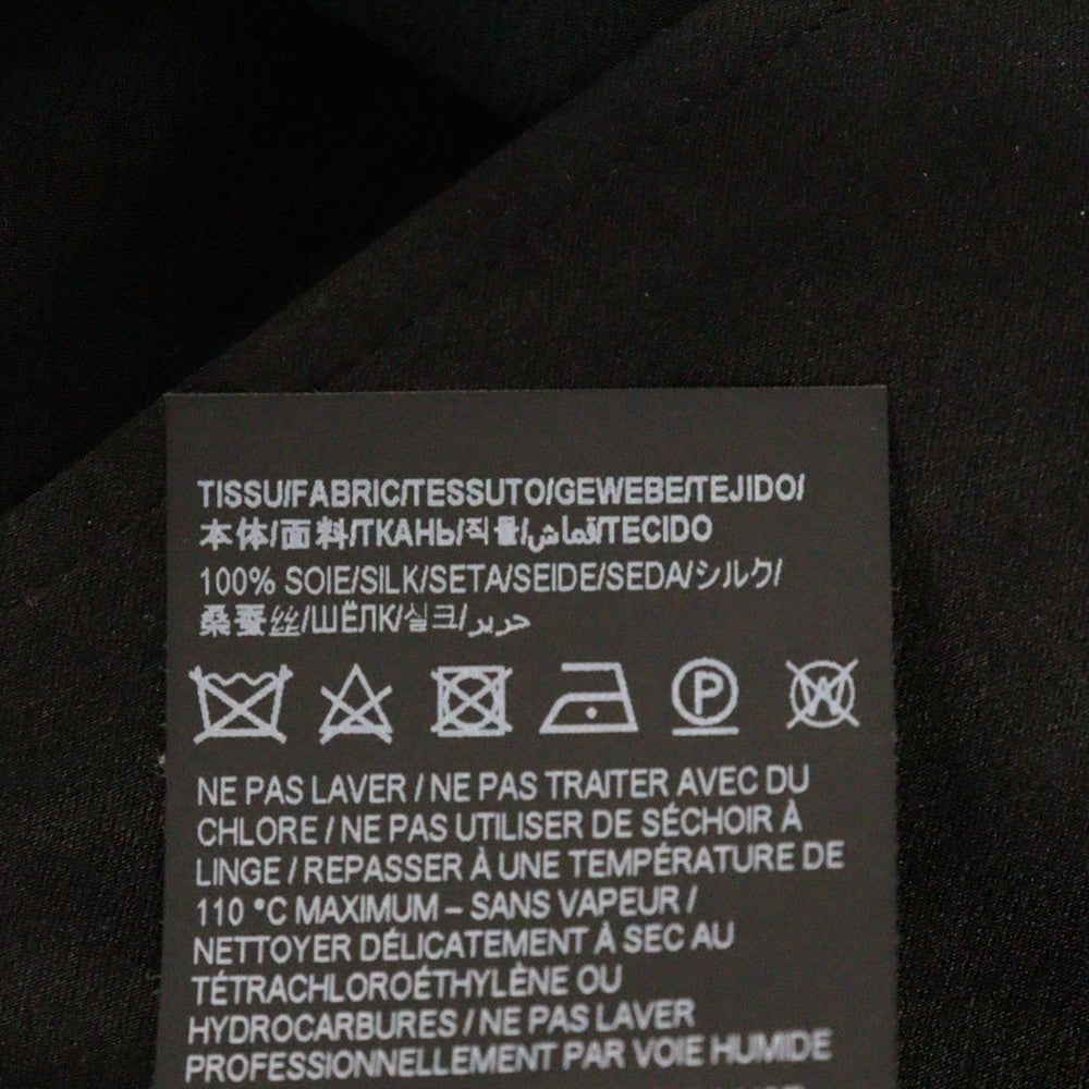 SAINT LAURENT PARIS(サンローランパリ) 23SS ヴァルーズ プルオーバー長袖スキッパーシャツ シルク ブラック 733571 Y900R