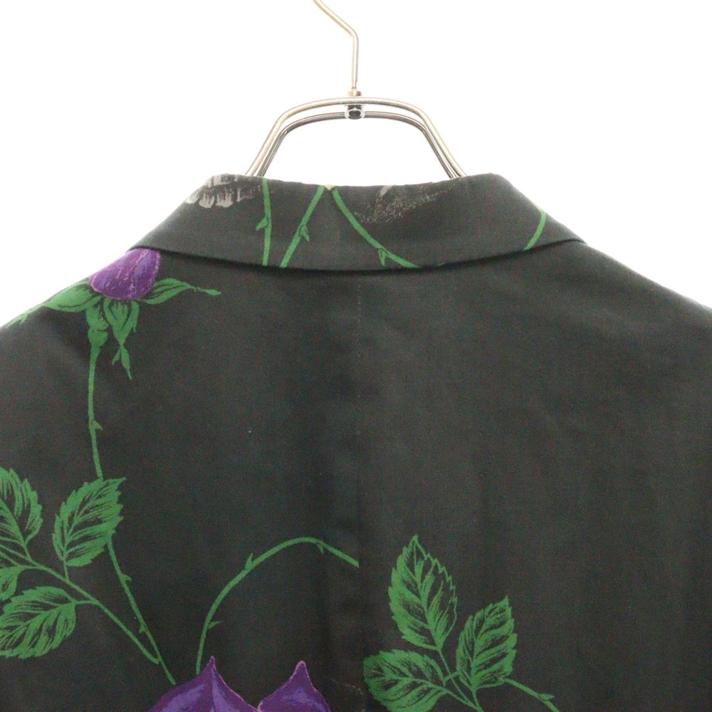 BLACK Scandal Yohji Yamamoto(ブラックスキャンダルヨウジヤマモト) 18SS 復刻スカルローズプリント テーラードジャケット HW-J65-033 ブラック