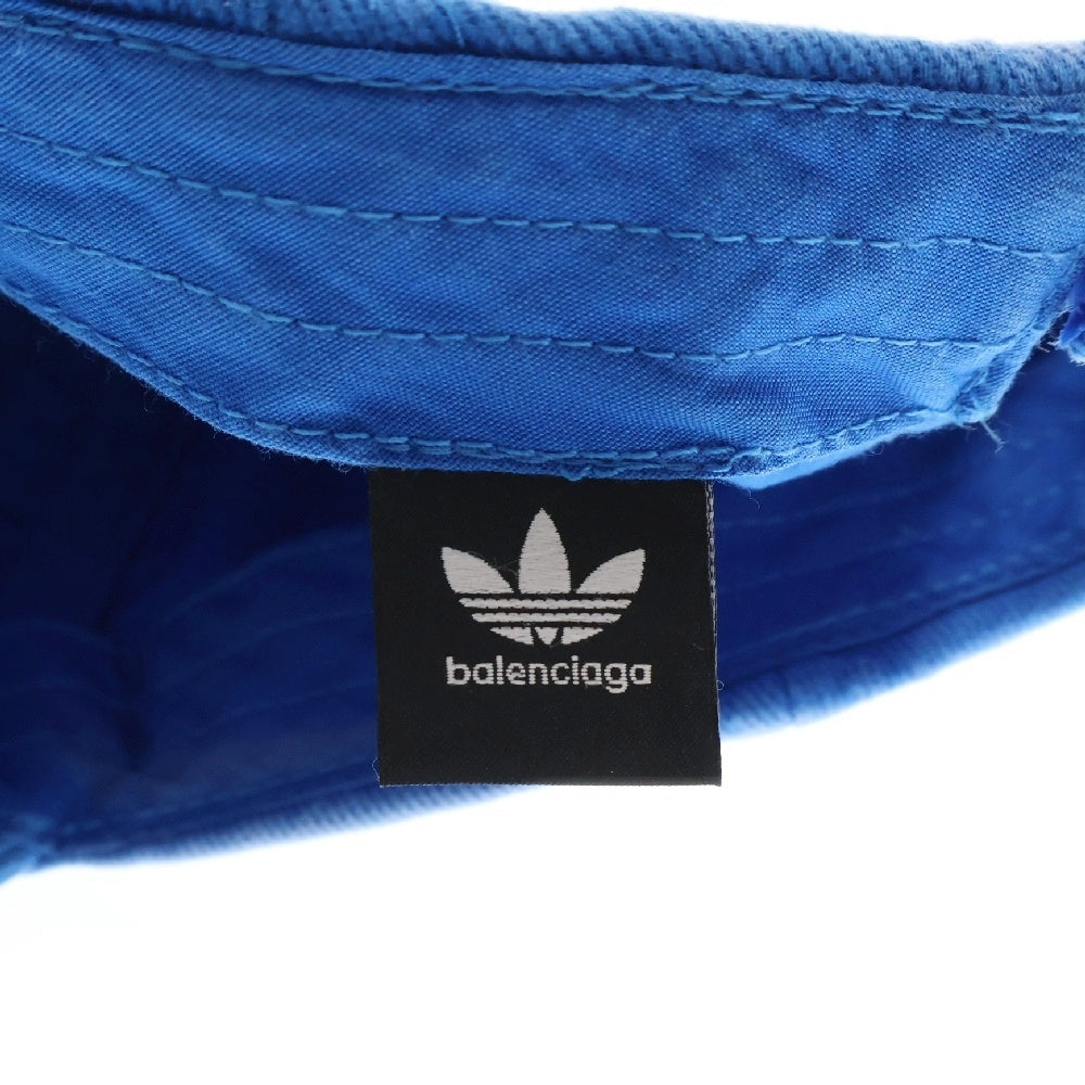 BALENCIAGA(バレンシアガ) ×adidas logo cap ロゴ刺繍 キャップ 帽子 ブルー 723759