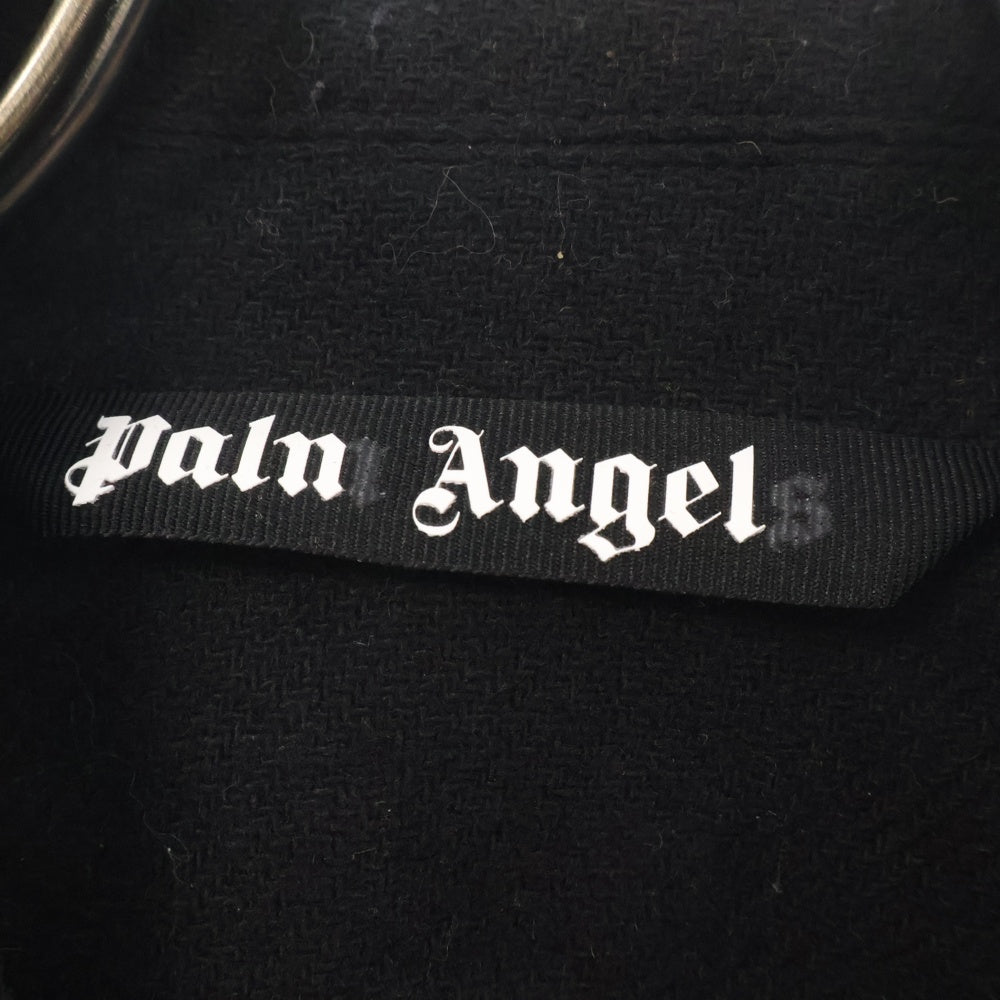 Palm Angels(パームエンジェルス) バックロゴ ウールロングコート PMEA187F21FAB001 ブラック