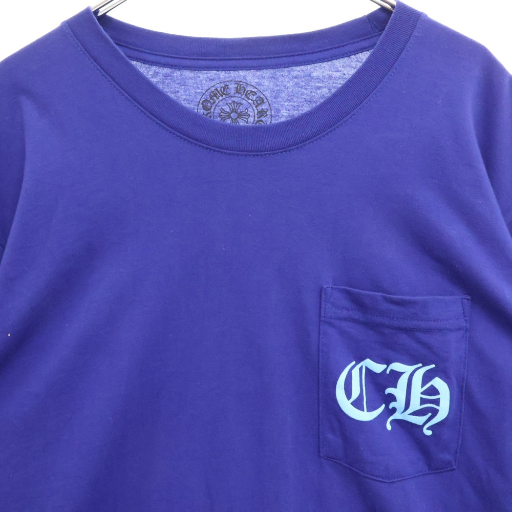 CHROME HEARTS(クロムハーツ) BLUE STAR LONG SLEEVE TEE バックスタープリントクルーネック長袖Tシャツ ブルー