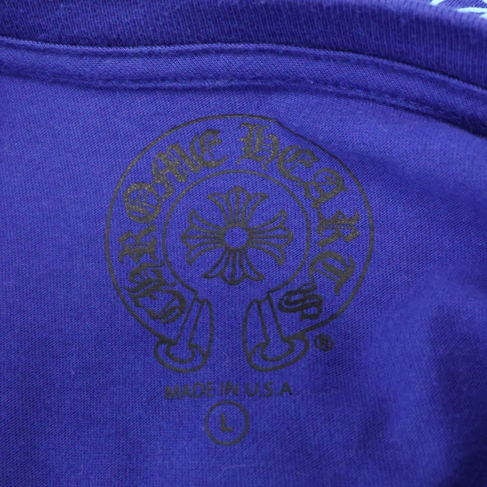 CHROME HEARTS(クロムハーツ) BLUE STAR LONG SLEEVE TEE バックスタープリントクルーネック長袖Tシャツ ブルー