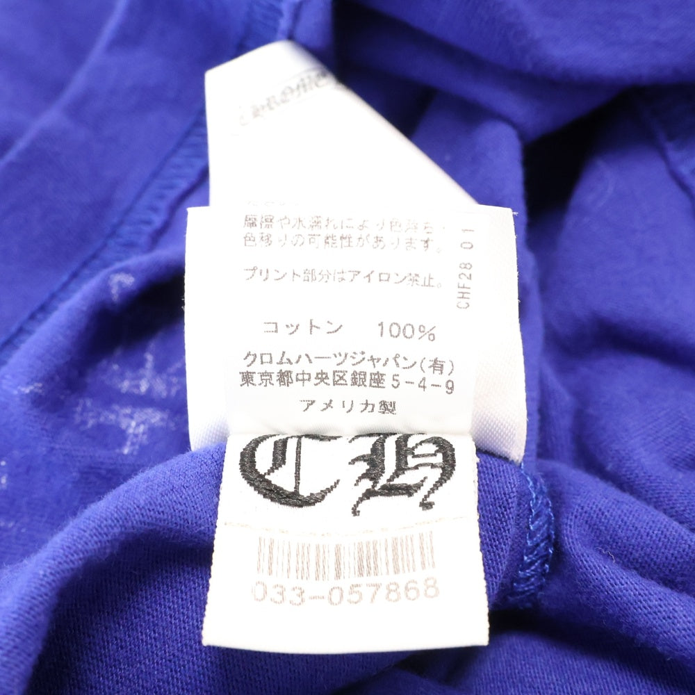 CHROME HEARTS(クロムハーツ) BLUE STAR LONG SLEEVE TEE バックスタープリントクルーネック長袖Tシャツ ブルー