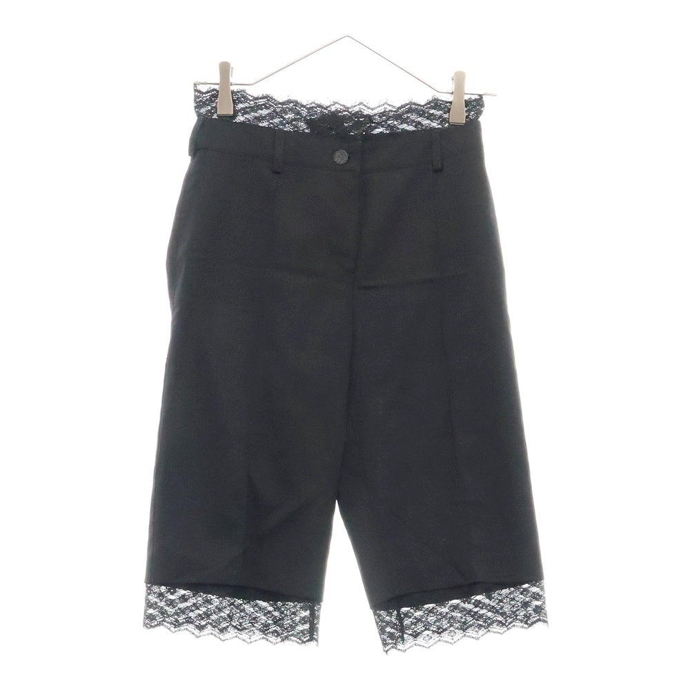 CHANEL(シャネル) 04P レースデザイン ココマークボタン タイトハーフパンツ レディース ブラック P23487V13701