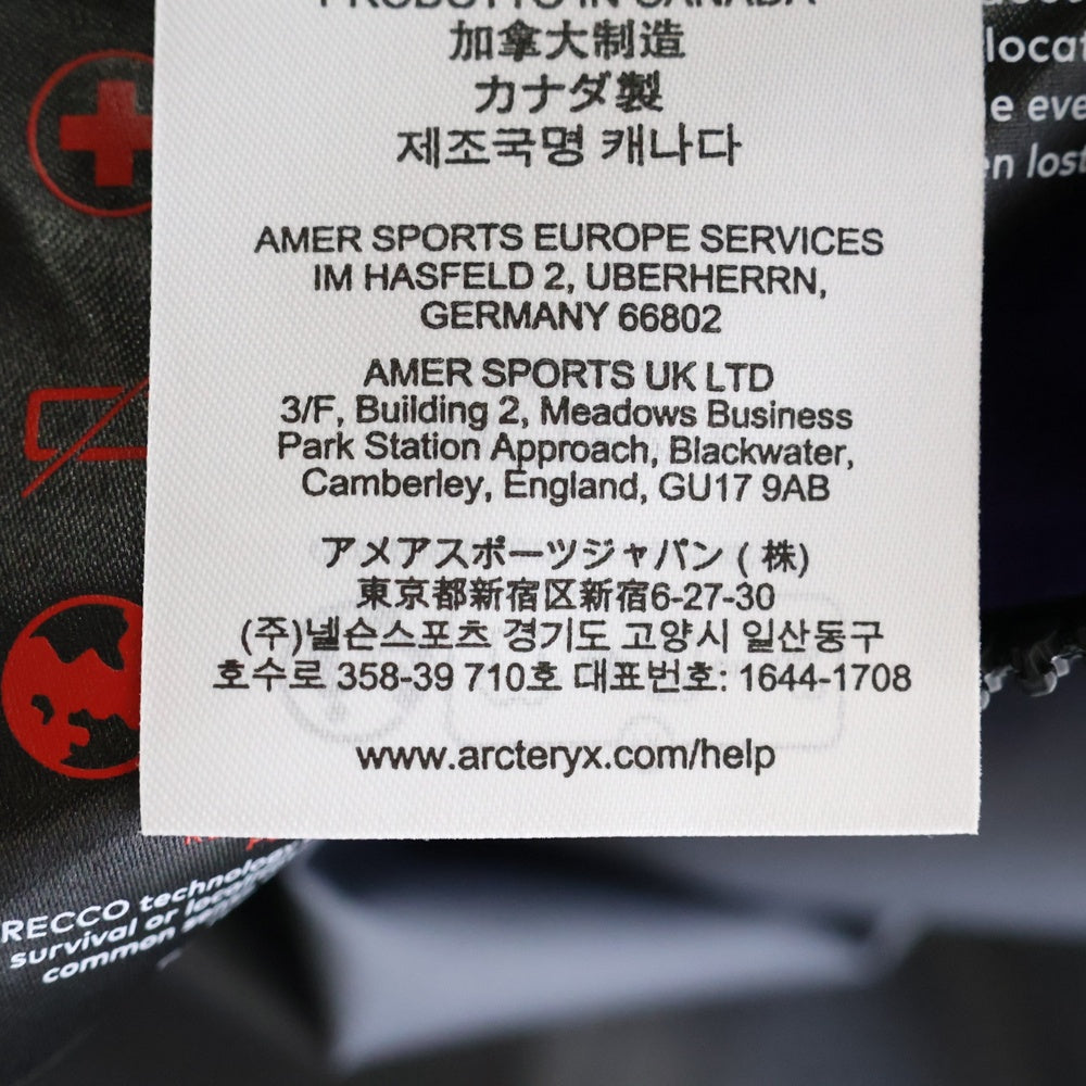 ARC'TERYX(アークテリクス) ALPHA SV JACKET GORETEX アルファ ジャケット ゴアテックス ジップアップマウンテンパーカー パープル X000007319