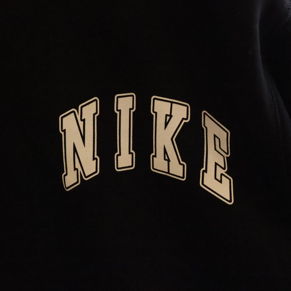 NIKE(ナイキ) CLUB BB HZ NIKE ARCH アーチロゴ ハーフジップ 長袖スウェットトレーナー FZ0874-010 ブラック