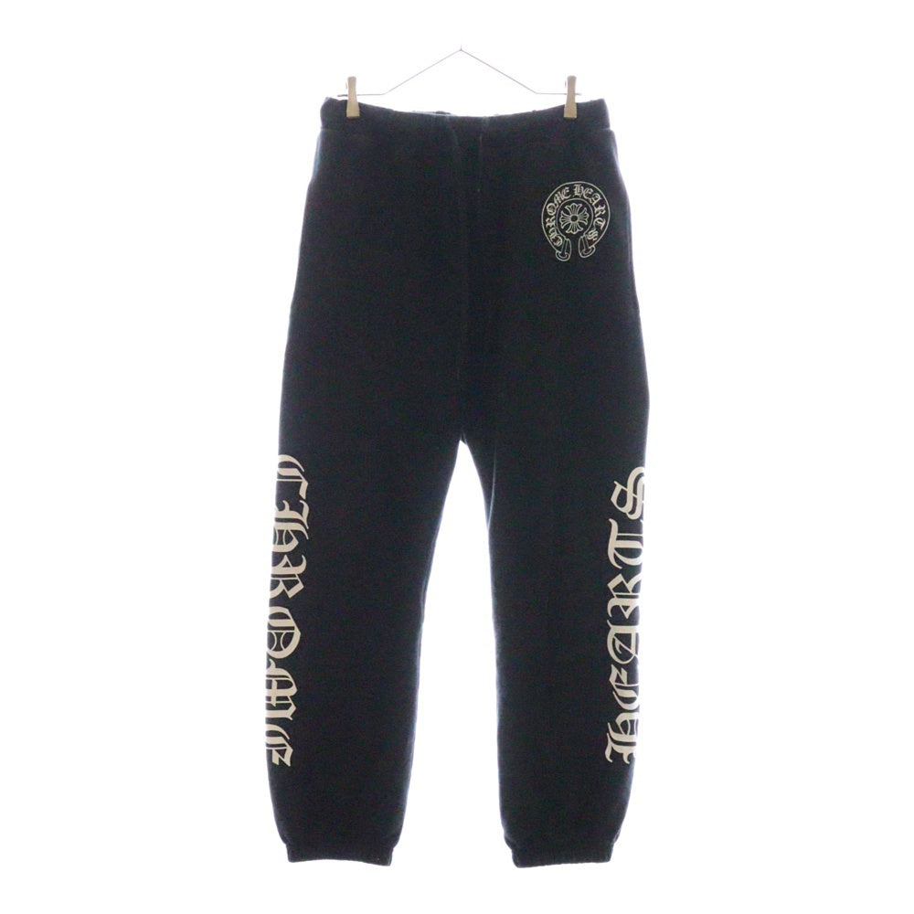 CHROME HEARTS(クロムハーツ) CH PLUS SWTPANTS CHプラス 総柄CHプラスプリント ホースシュー ロングスウェットパンツ ブラック