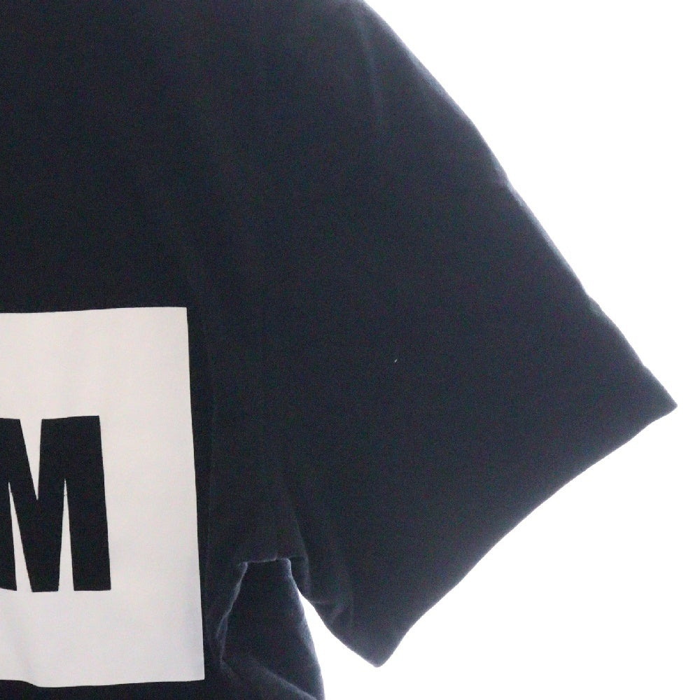 MSGM(エムエスジーエム) フロントロゴプリント 半袖Tシャツ カットソー ブラック 2641MDM95 レディース