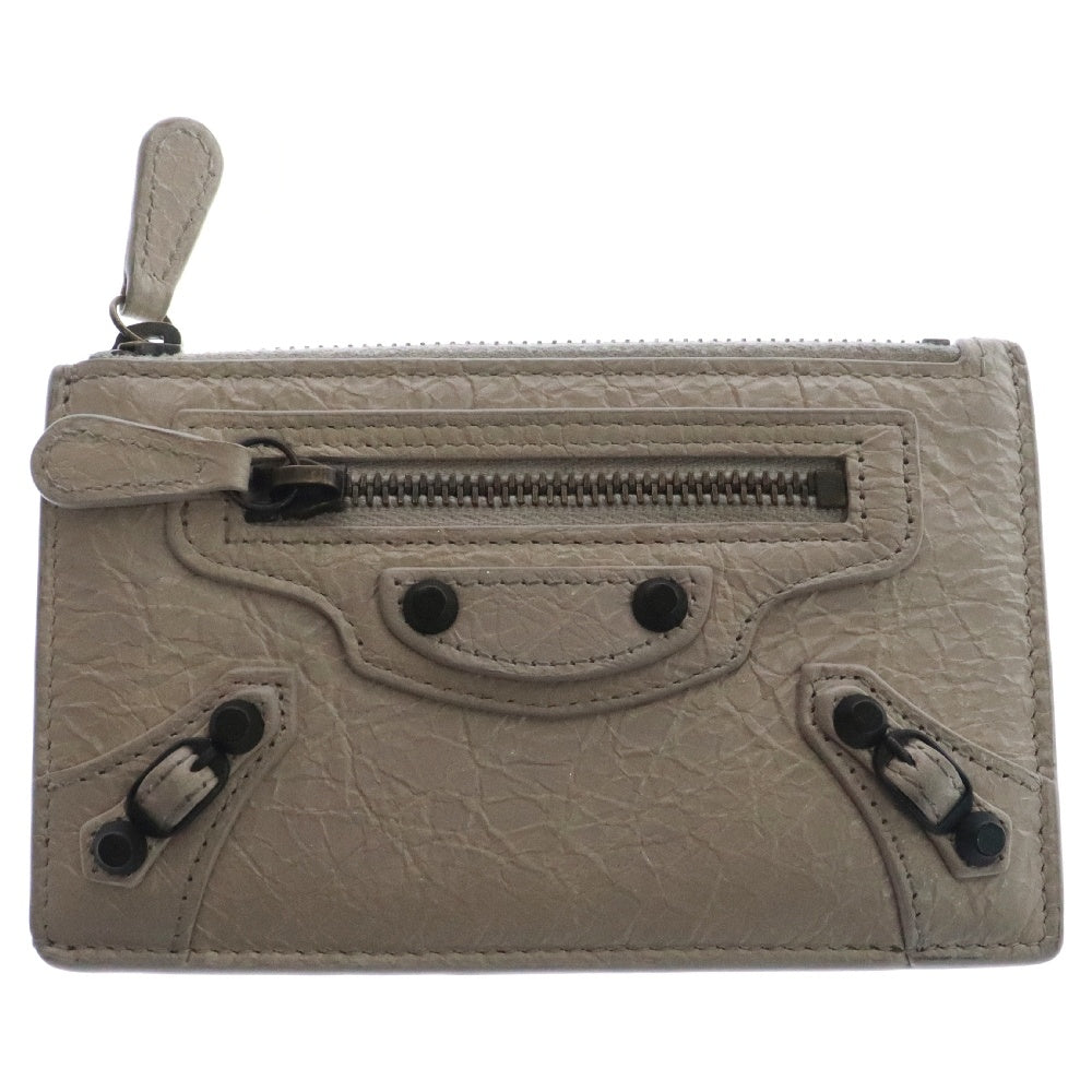 BALENCIAGA(バレンシアガ) Le City Long ル シティ ロング コインケース 名刺入れ カードケース ベージュ レザー 810607