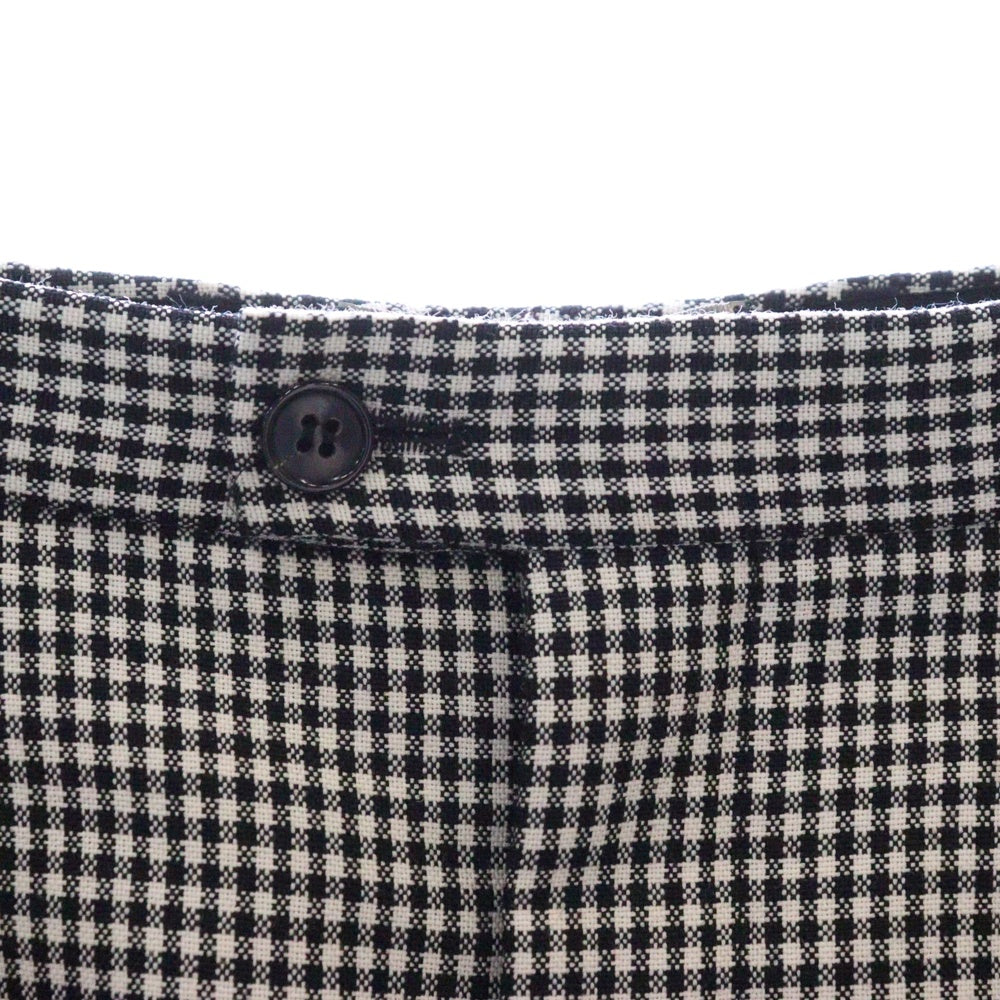 SAINT LAURENT PARIS(サンローランパリ) HOUNDSTOOTH PATTERN TAPERED SLACKS 千鳥格子柄テーパードスラックス ホワイト/ブラック 682379 Y1E14