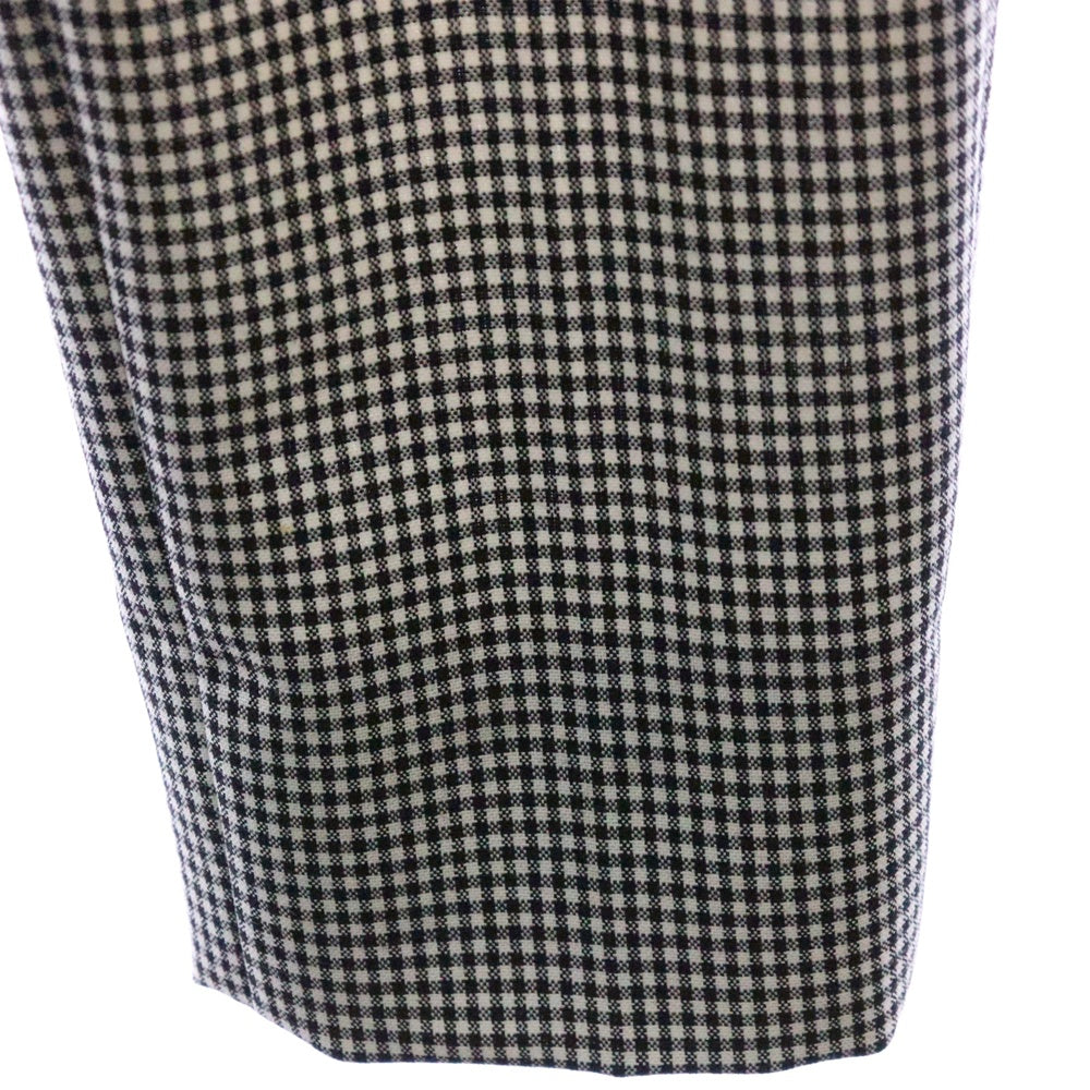SAINT LAURENT PARIS(サンローランパリ) HOUNDSTOOTH PATTERN TAPERED SLACKS 千鳥格子柄テーパードスラックス ホワイト/ブラック 682379 Y1E14