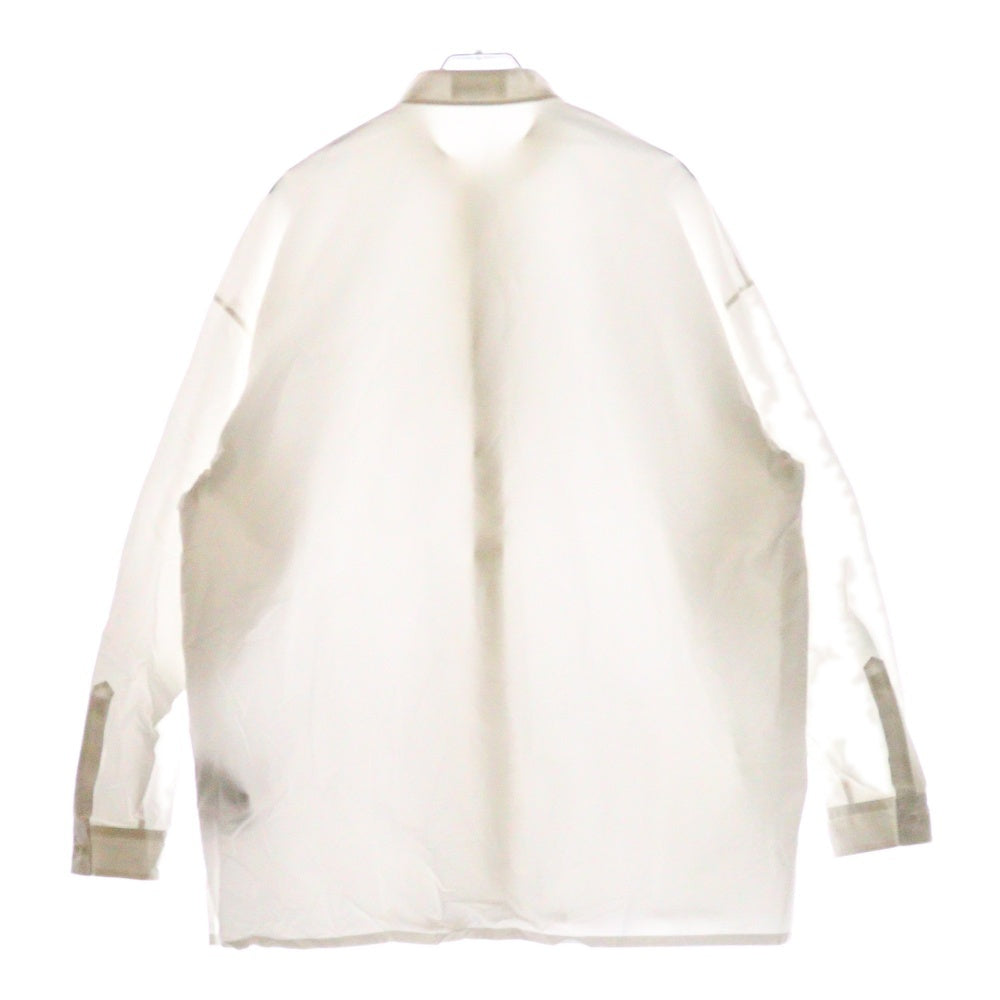 THE RERACS(ザ リラクス) VINTAGE FINX COTTON THE PLACKET SHIRT スタンドカラー長袖シャツ レディース ホワイト 22FW-REBL-314