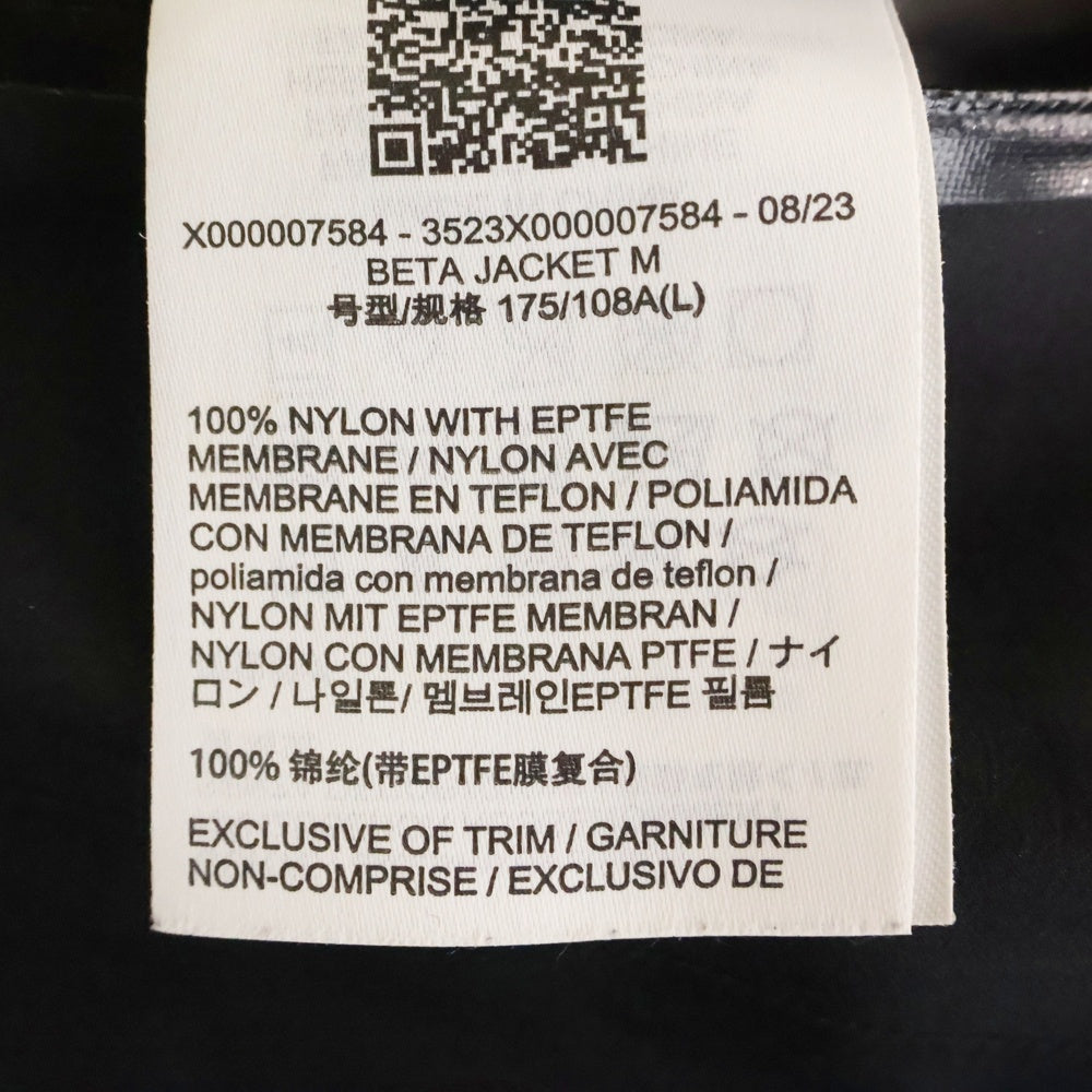 ARC'TERYX(アークテリクス) 23AW BETA JACKET ベータナイロンジャケット X00007584 レディース ブラック