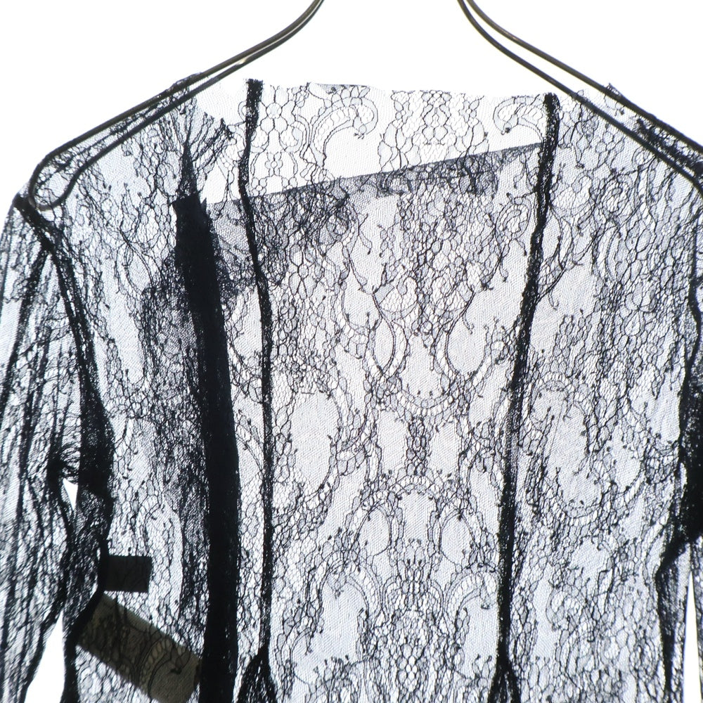 Yohji Yamamoto(ヨウジヤマモト) 25SS GOTHIC LACE LONG BLOUSE FP-B19-900 ゴシックレース ロングブラウス レディース ブラック
