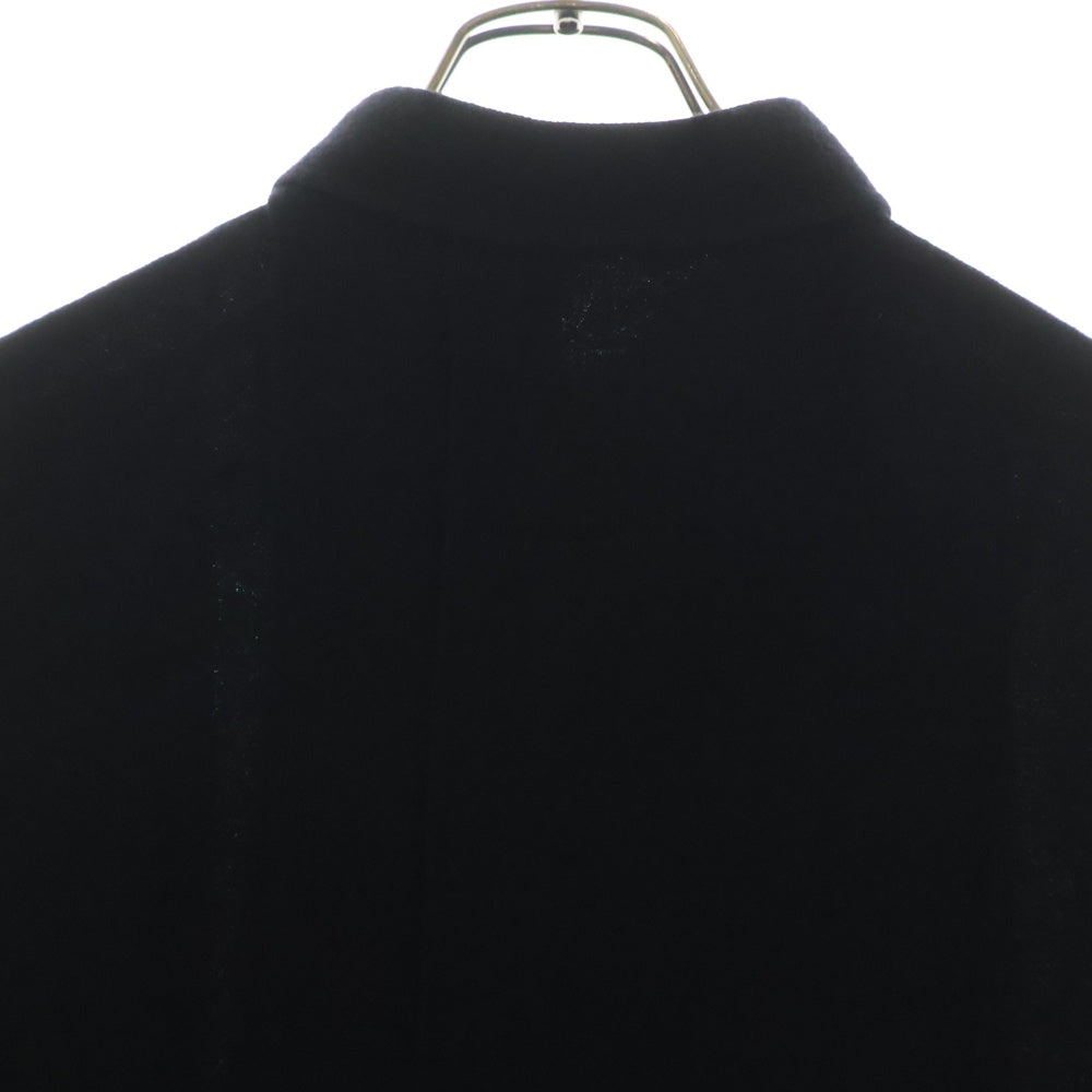 Yohji Yamamoto POUR HOMME(ヨウジヤマモト プールオム) 24AW ドッキング ウール ロングスリーブ長袖シャツ HO-B21-551 ブラック