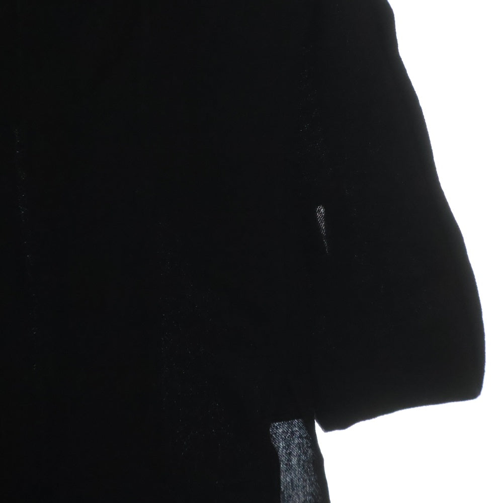 Yohji Yamamoto POUR HOMME(ヨウジヤマモト プールオム) 24AW ドッキング ウール ロングスリーブ長袖シャツ HO-B21-551 ブラック