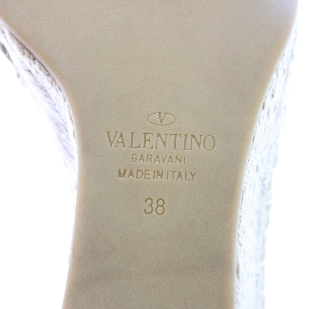 VALENTINO GARAVANI(ヴァレンチノガラヴァーニ) Rockstud Espadrille Wedge Sandals RW2S0090 ロックスタッズ エスパドリーユ デニムサンダル インディゴ