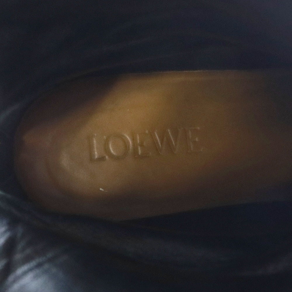 LOEWE(ロエベ) 21AW クロコエンボス ウェッジ ローファーブーツ ブラック/ホワイト
