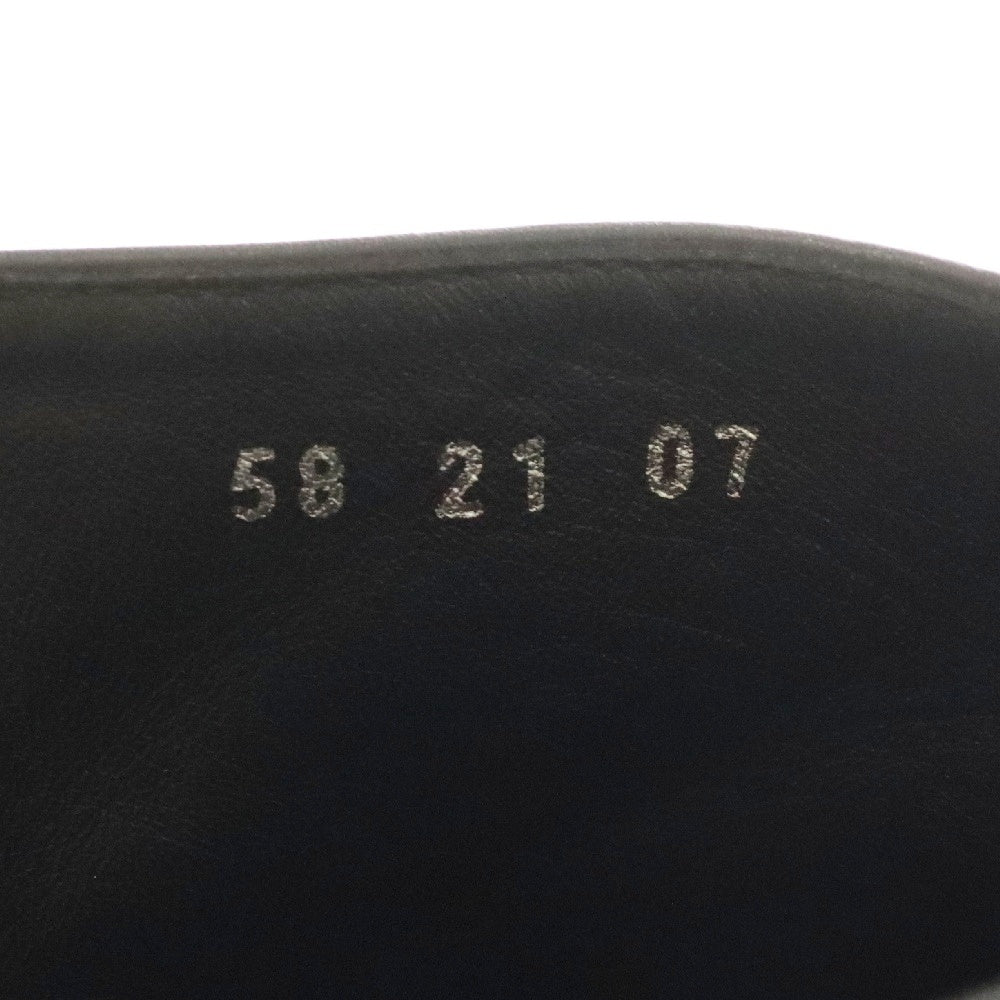 LOEWE(ロエベ) 21AW クロコエンボス ウェッジ ローファーブーツ ブラック/ホワイト