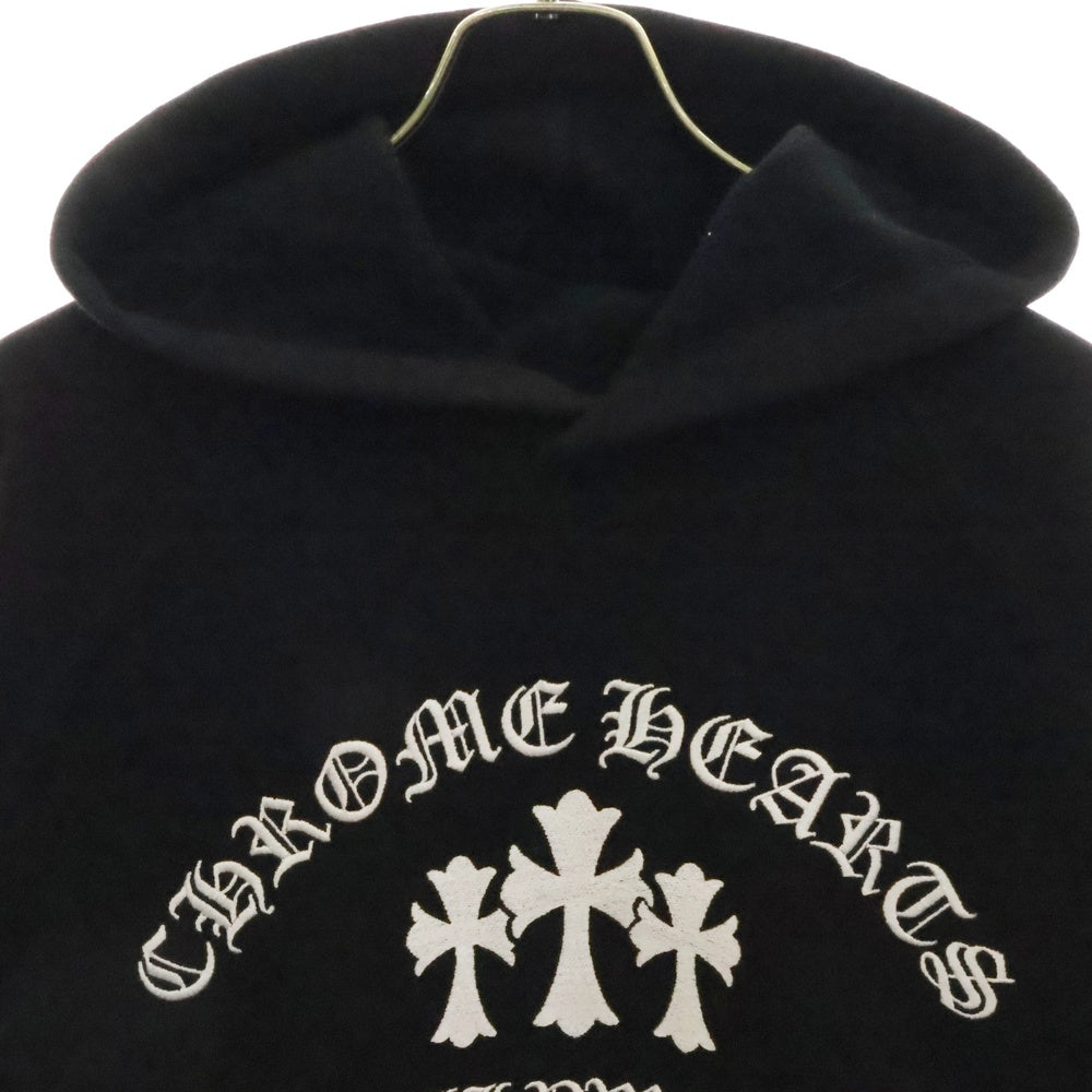 CHROME HEARTS(クロムハーツ) SAILIN ON HD PLVR セメタリークロス 刺繍 プルオーバースウェットパーカー ブラック
