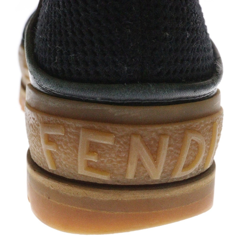 FENDI(フェンディ) ラバーソール ニット ソックススニーカー ブラック/ブラウン