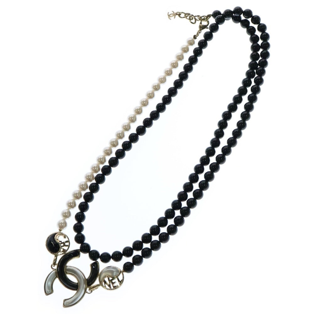 CHANEL(シャネル) A23C パール ココマーク ネックレス ホワイト/ブラック レディース