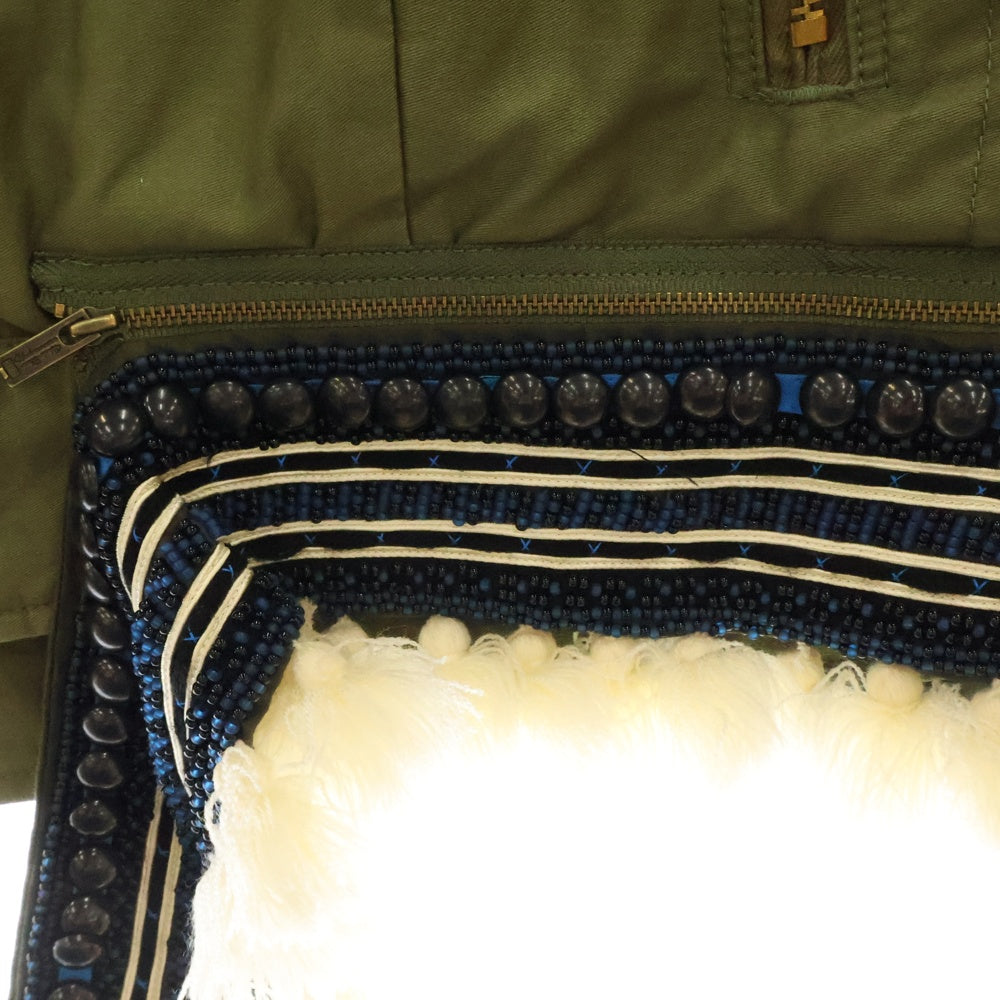 UNDERCOVER(アンダーカバー) 24AW bead embellishment jacket ビーズ エンベリッシュメント ミリタリージャケット カーキ UC2D4218