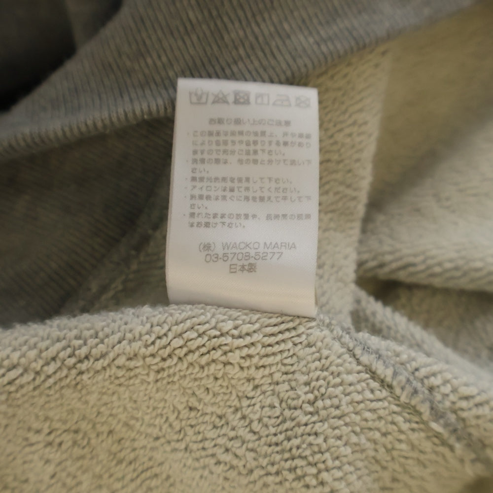 WACKO MARIA(ワコマリア) HEAVY WEIGHT PULLOVER HOODED SWEAT ロゴ刺繍 プルオーバーフーディ パーカー グレー
