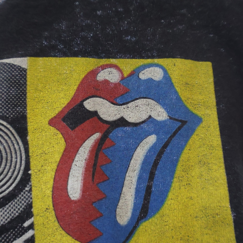 VINTAGE(ヴィンテージ) 80s THE ROLLING STONES STEEL WHEELS ザローリングストーンズ プリント 半袖Tシャツ カットソー ブラック