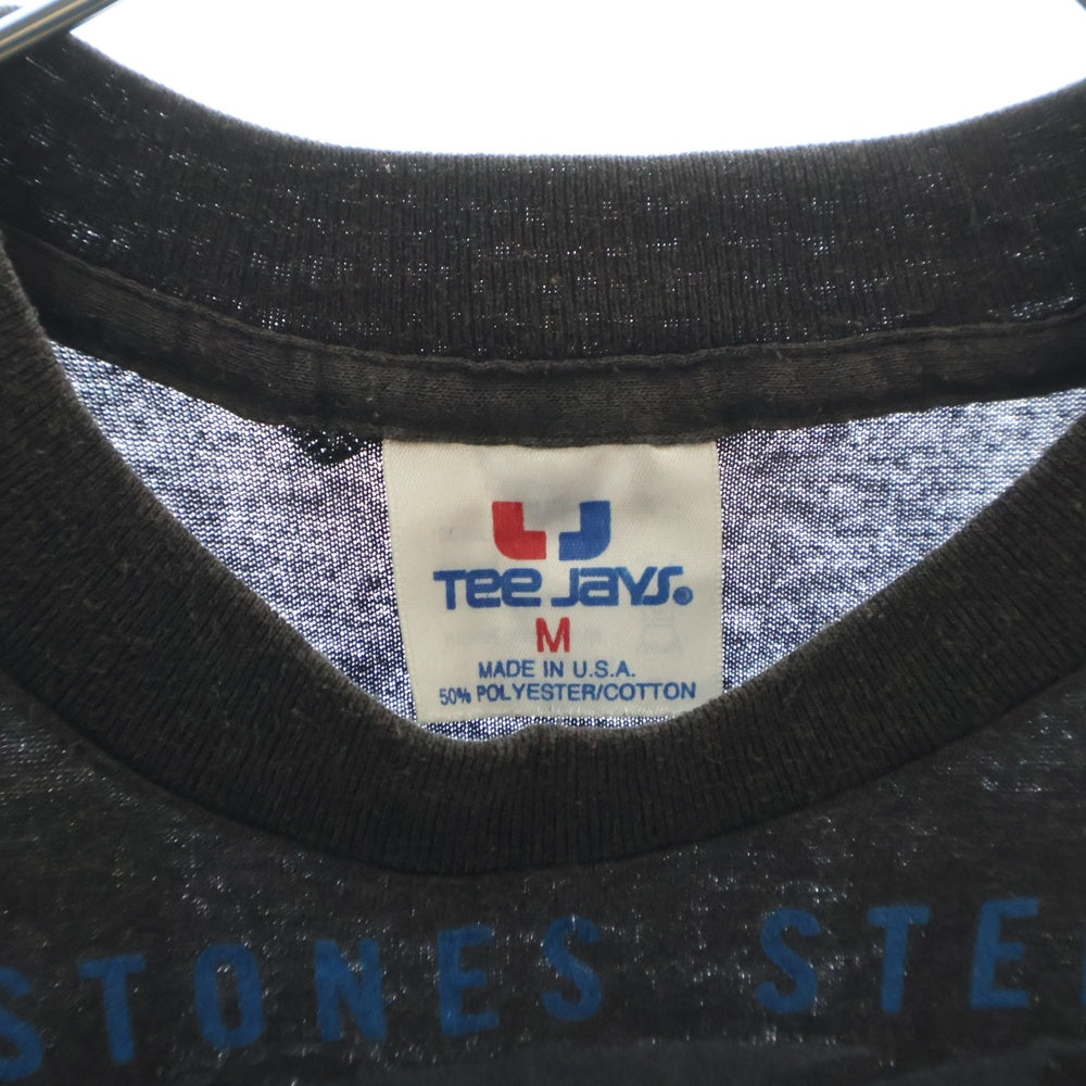 VINTAGE(ヴィンテージ) 80s THE ROLLING STONES STEEL WHEELS ザローリングストーンズ プリント 半袖Tシャツ カットソー ブラック