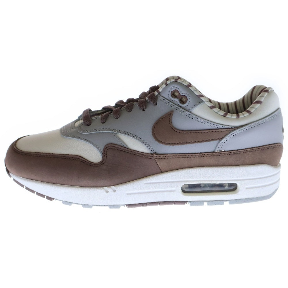 NIKE(ナイキ) AIR MAX1 PRM SHIMA SHIMA エアマックス1 プレミアム シマシマ ローカット スニーカー グレー/ブラウン US11/29cm FB8916-100